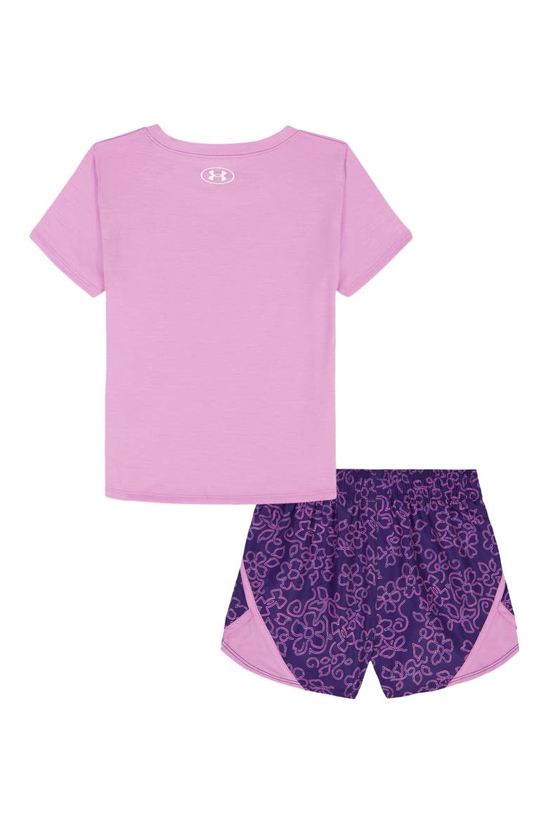 Kids' Graphic Tee & Printed Woven Shorts Set, Alternate, color, PINK DAWN