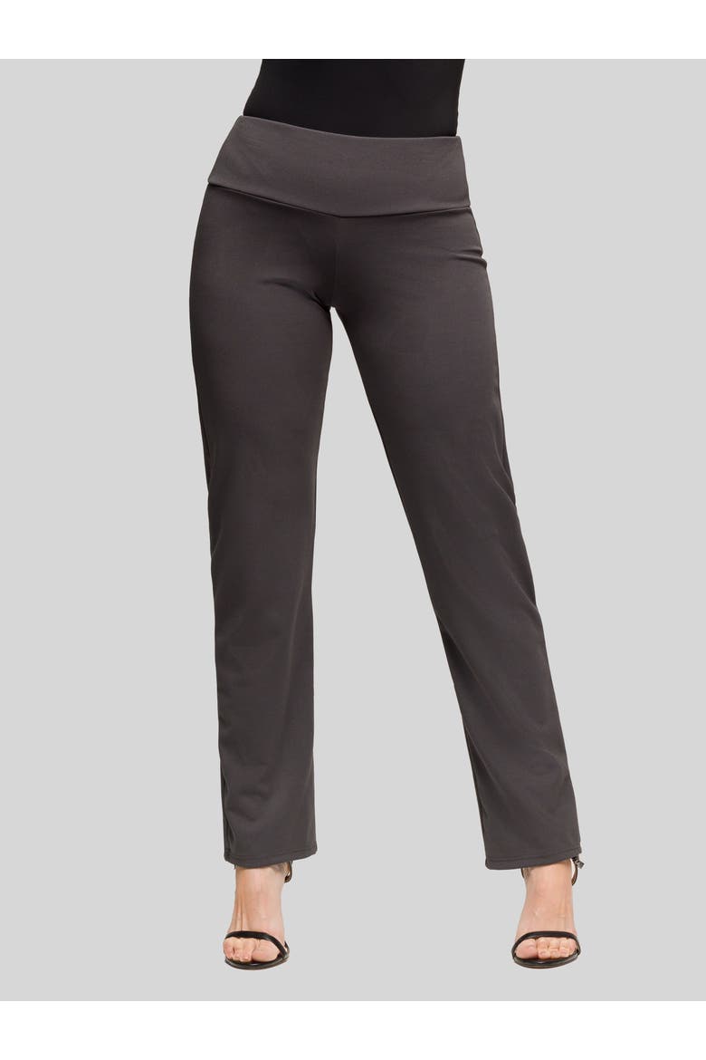 Petite Comfortable Stretch High Waist Dress Pants, Main, color, Charcoal