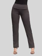 24seven Comfort Apparel Petite Comfortable Stretch High Waist Dress Pants