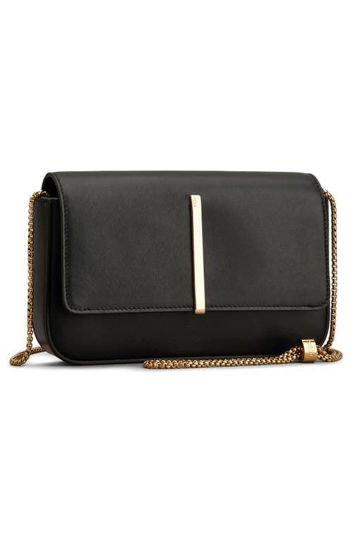 Tod's Mini Leather Flap Bag In Nero