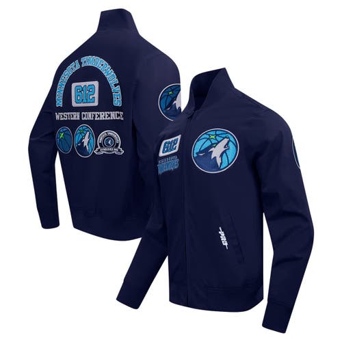 Pro Standard Navy Minnesota Timberwolves Area Code Twill Full-zip Jacket
