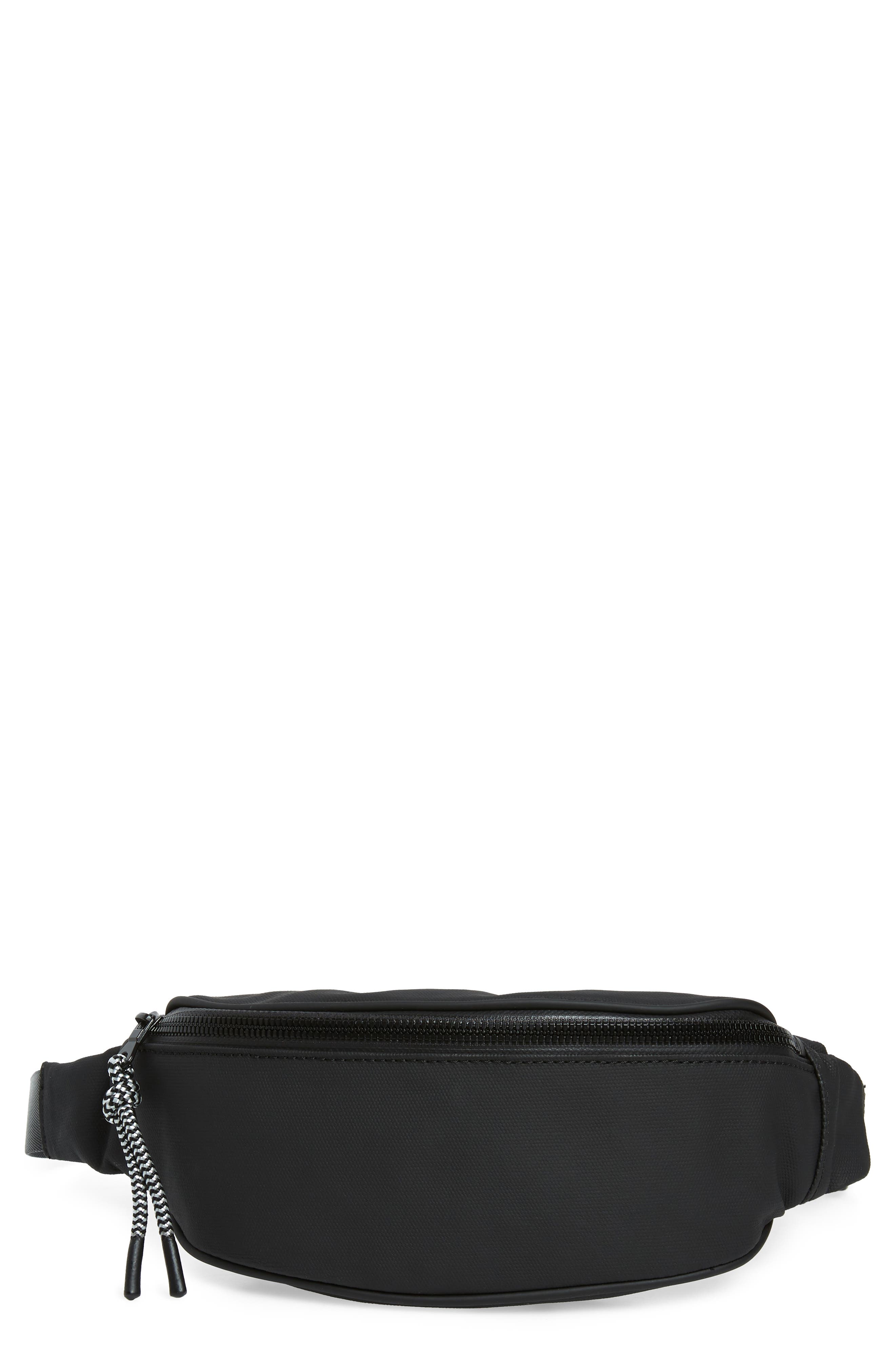 Mason Water Resistant Belt Bag, Main, color, BLACK/ BLACK