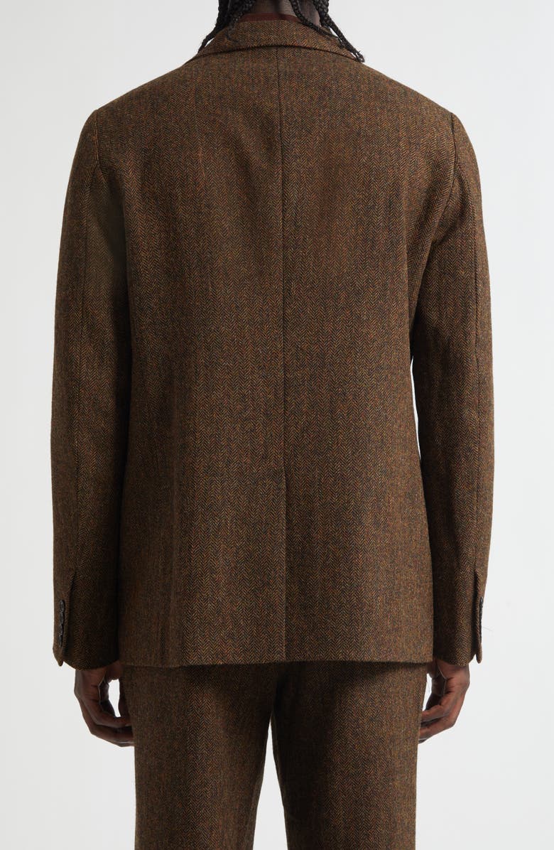 Noah Wool Herringbone Sack Jacket, Alternate, color, Brown