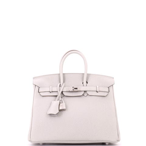 Birkin Handbag Grey Togo with Palladium Hardware 25