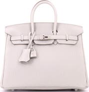 Pre-Owned Hermes Birkin Handbag Grey Togo with Palladium Hardware 25