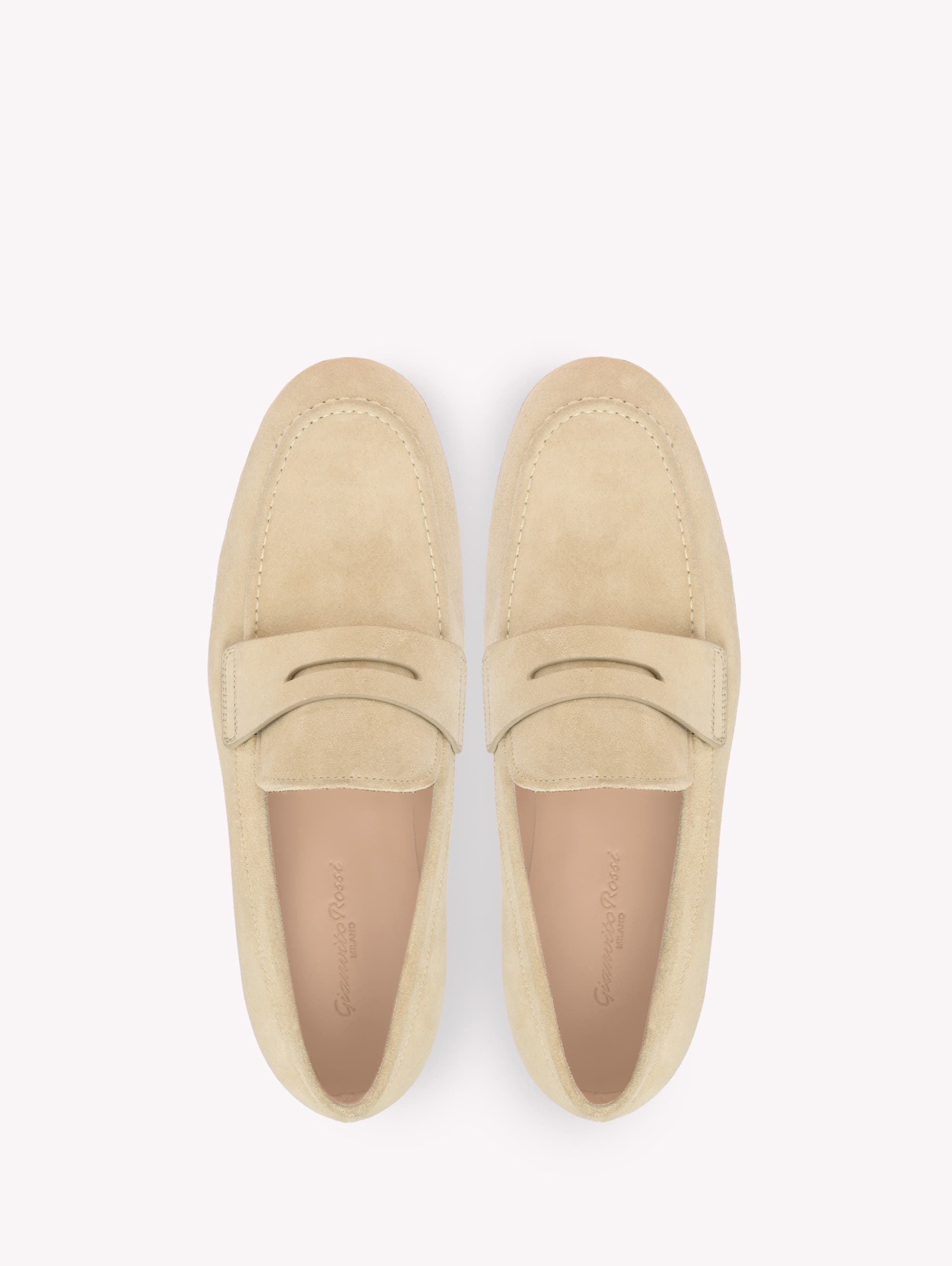 Gianvito Rossi Carlo Mocassin, Alternate, color, Brown Suede Leather