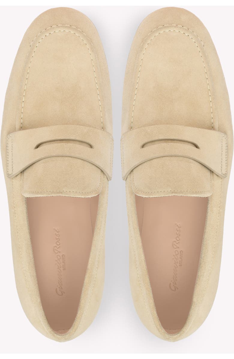 Gianvito Rossi Carlo Mocassin, Alternate, color, Brown Suede Leather