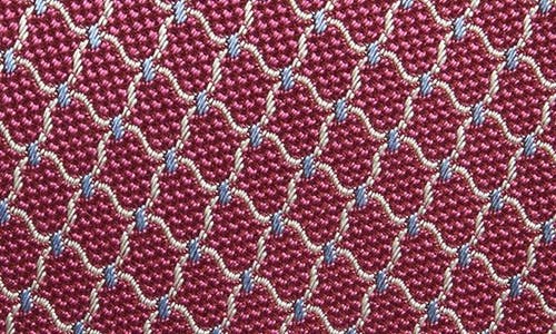David Donahue Neat Silk Tie In Red
