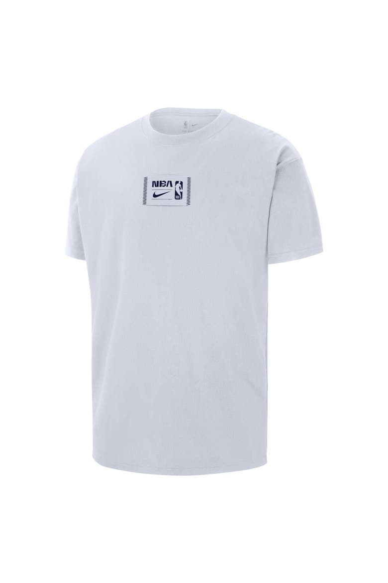 Men's Nike  White NBA All World Hoops Max90 Oversized T-Shirt, Alternate, color, White