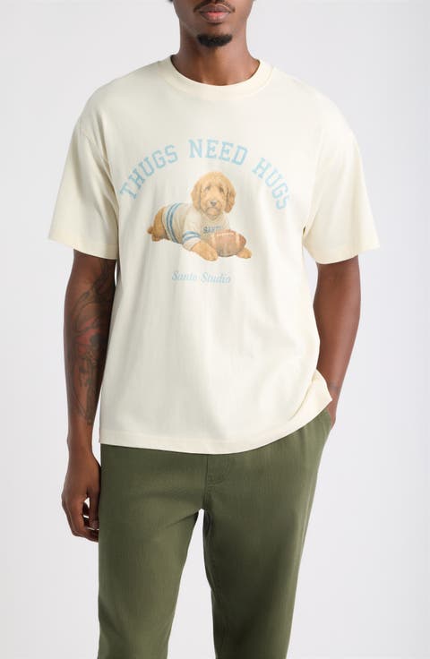 Thugs Need Hugs Football Graphic T-Shirt