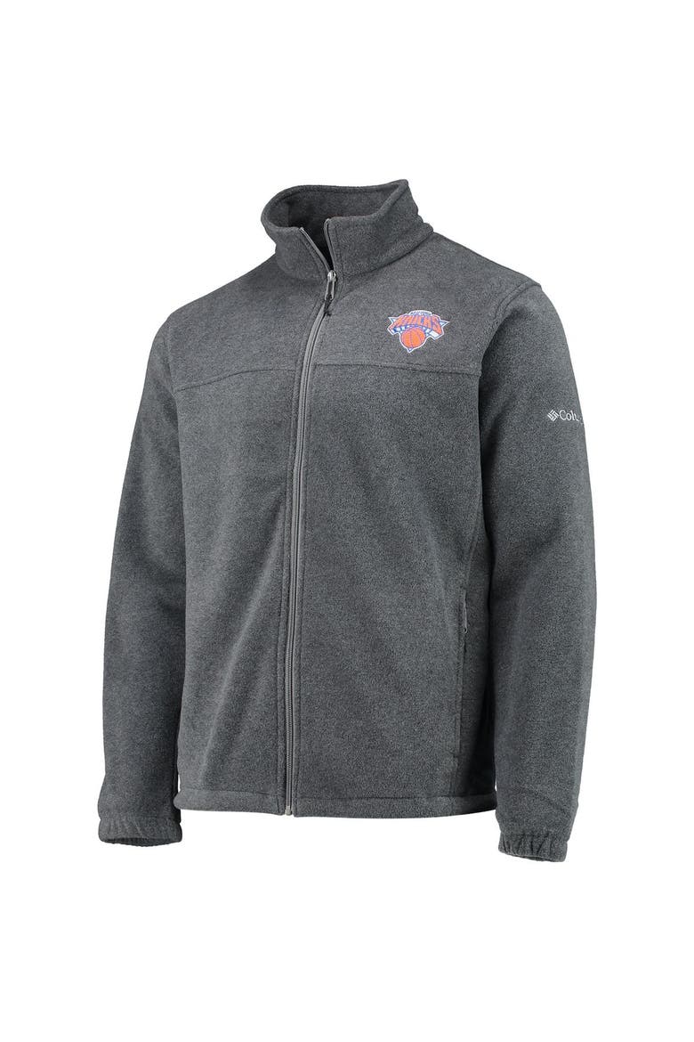 Men's Columbia New York Knicks Heathered Charcoal Flanker Full-Zip Jacket, Alternate, color, Heather Charcoal