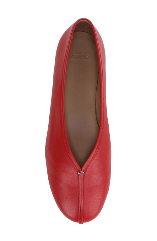Vince Ori Ballet Flat In Red