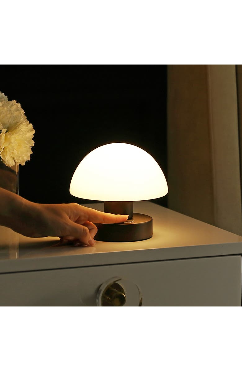 JONATHAN Y Zoe Bohemian Farmhouse Iron Rechargeable Integrated Portable LED Table Lamp, Alternate, color, Oil Rubbed Bronze