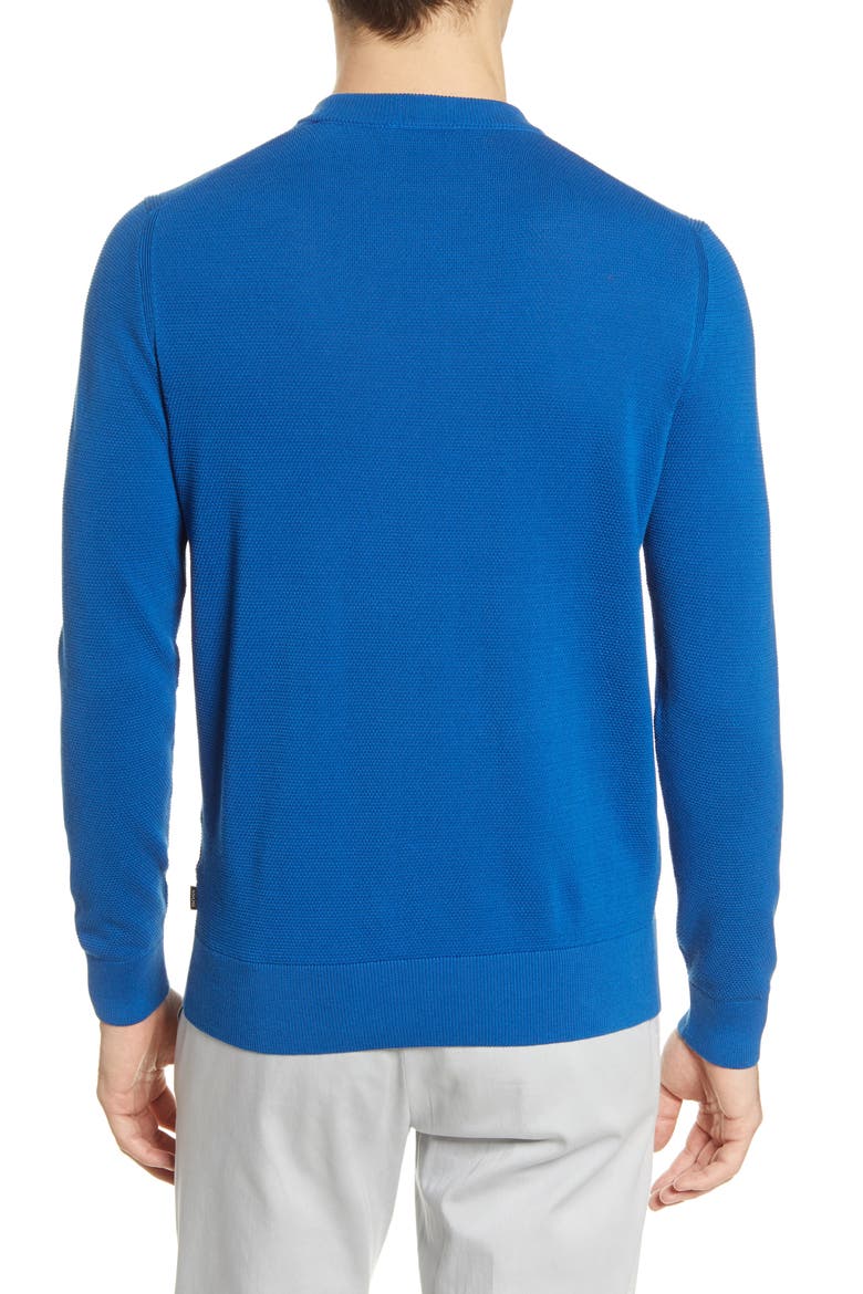 Ocaio Cotton Crewneck Sweater, Alternate, color, MEDIUM BLUE