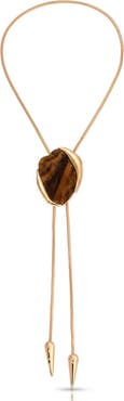 Ettika Tiger's Eye Statement Bolo Necklace