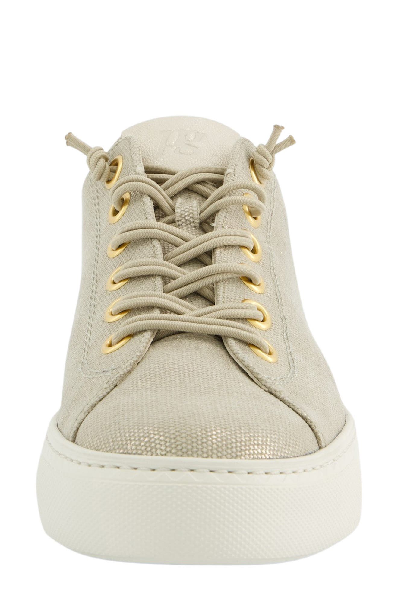 Dixie Canvas Sneaker, Alternate, color, SHELL METALLIC CANVAS