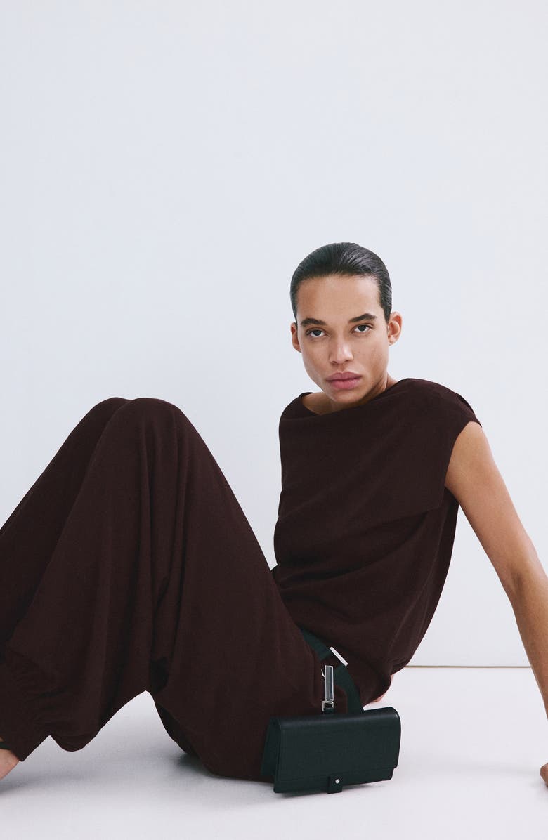 MANGO Knit Balloon Legs, Alternate, color, Wine