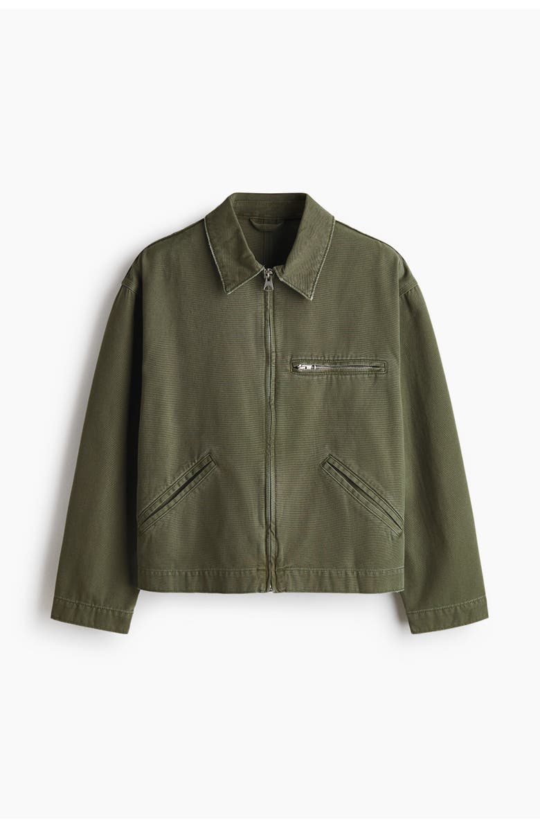 H&M Collared Jacket, Main, color, Khaki Green