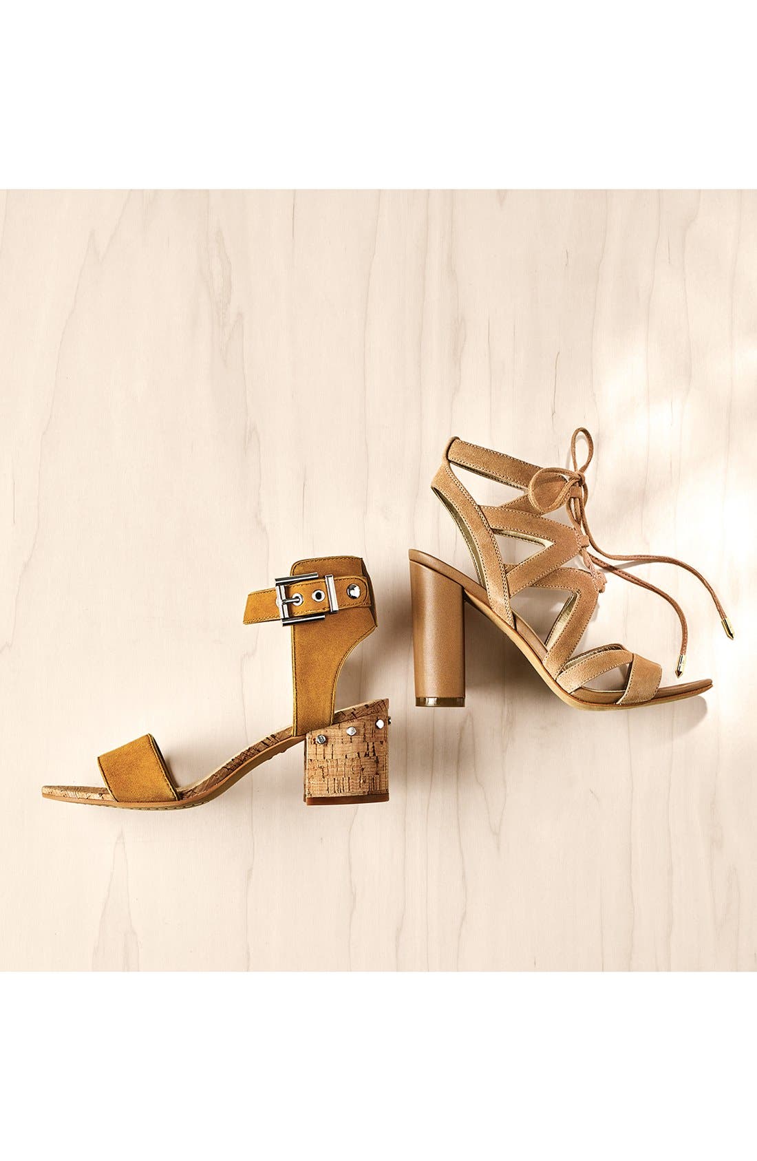 'Yardley' Lace-Up Sandal, Alternate, color, BLACK