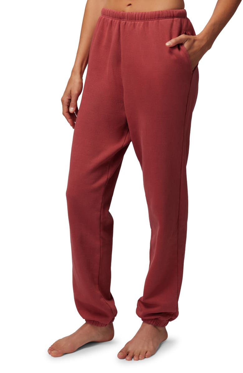 Spiritual Gangster Sol Cotton Sweatpants, Alternate, color, Rosewood