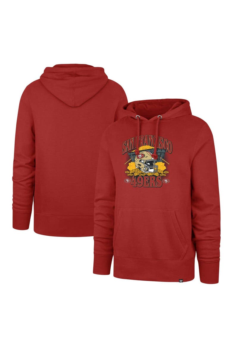 Men's '47 Scarlet San Francisco 49ers Regional Headline Hoodie, Alternate, color, Scarlet