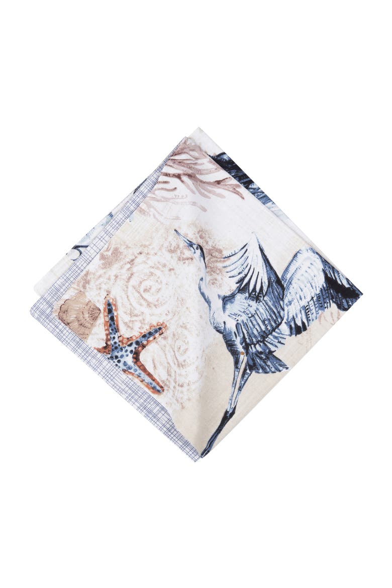 Brunswick Island Cotton Cloth Napkin Machine Washable Set of 6, Alternate, color, Blue