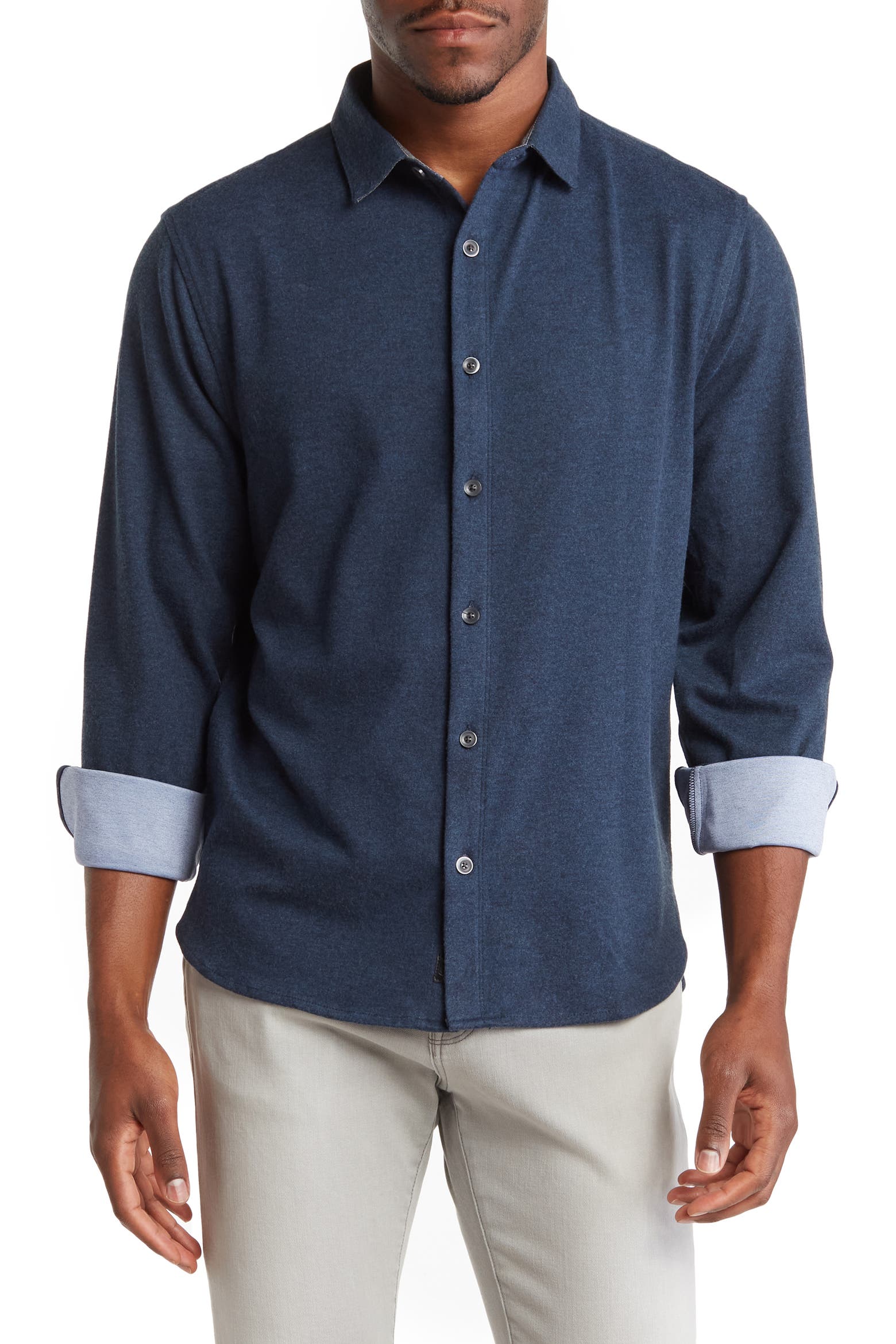 Pto Button Man PTO Men's Collin Solid Stretch Button-UP Shirt (Men) | Nordstromrack
