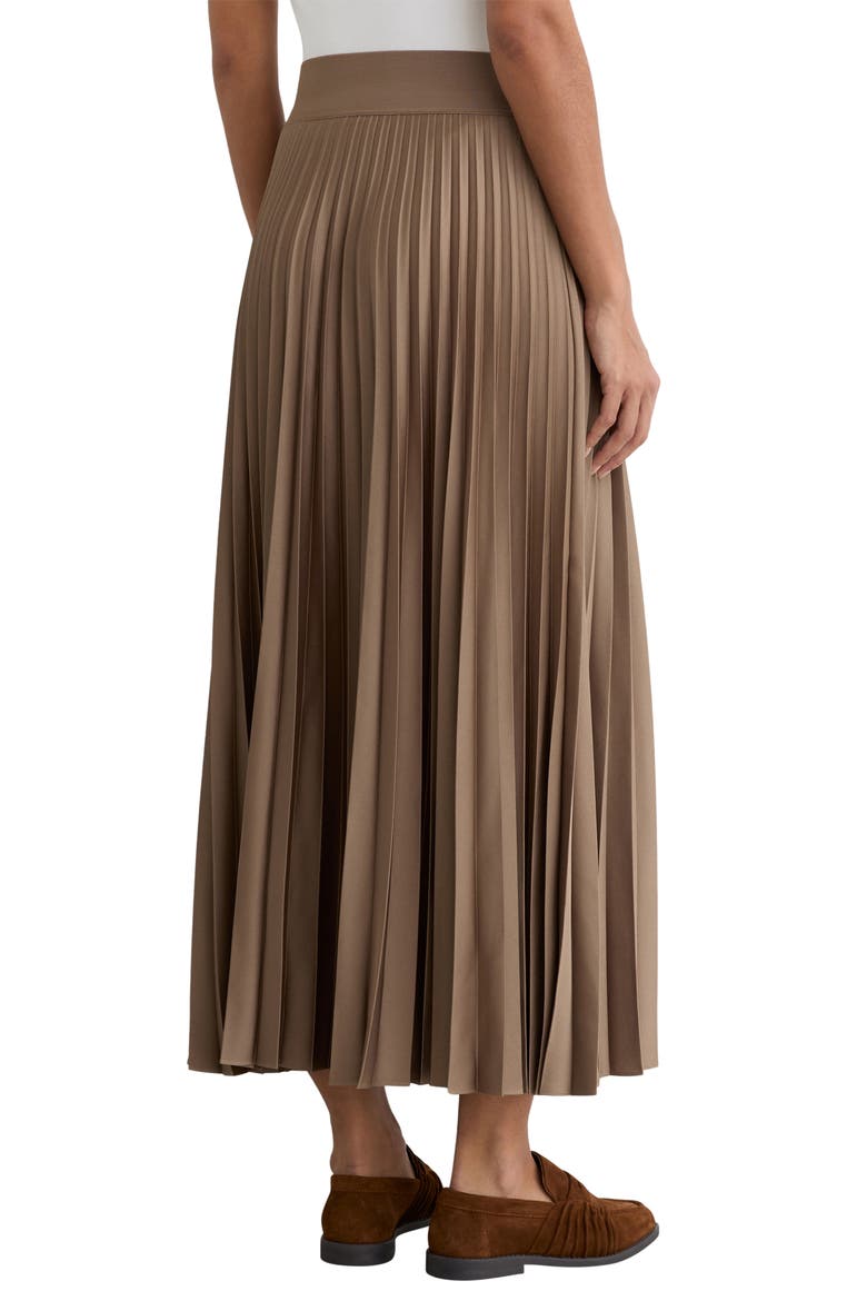 Seren Pleated Maxi Skirt, Alternate, color, MOCHA BROWN
