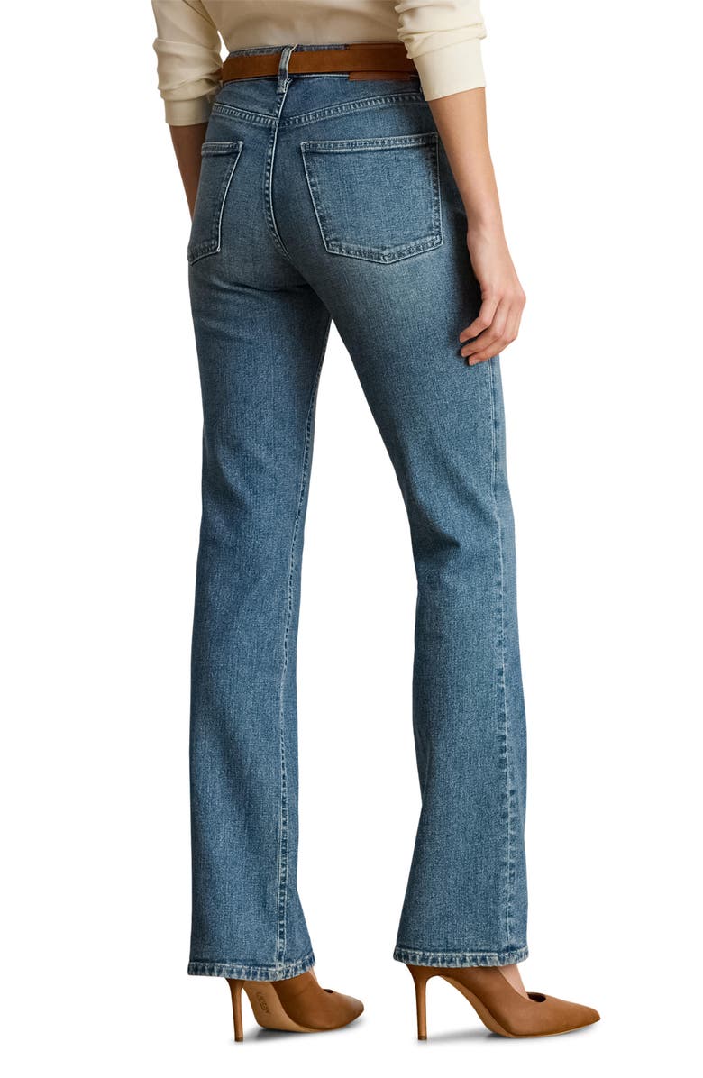 Lauren Ralph Lauren High Waist Bootcut Jeans, Alternate, color, Ocean Blue Wash