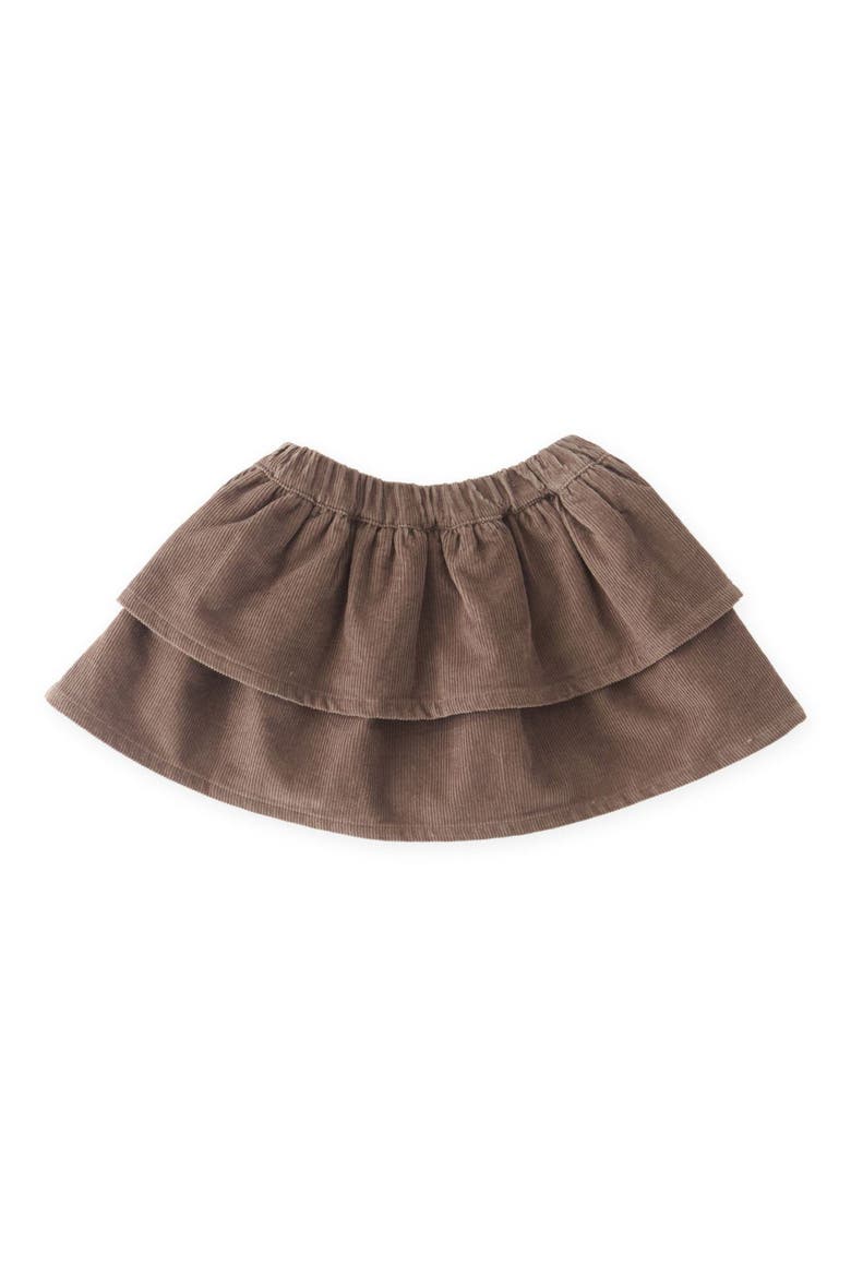 Kids' Tiered Corduroy Skirt, Main, color, PORTOBELLO