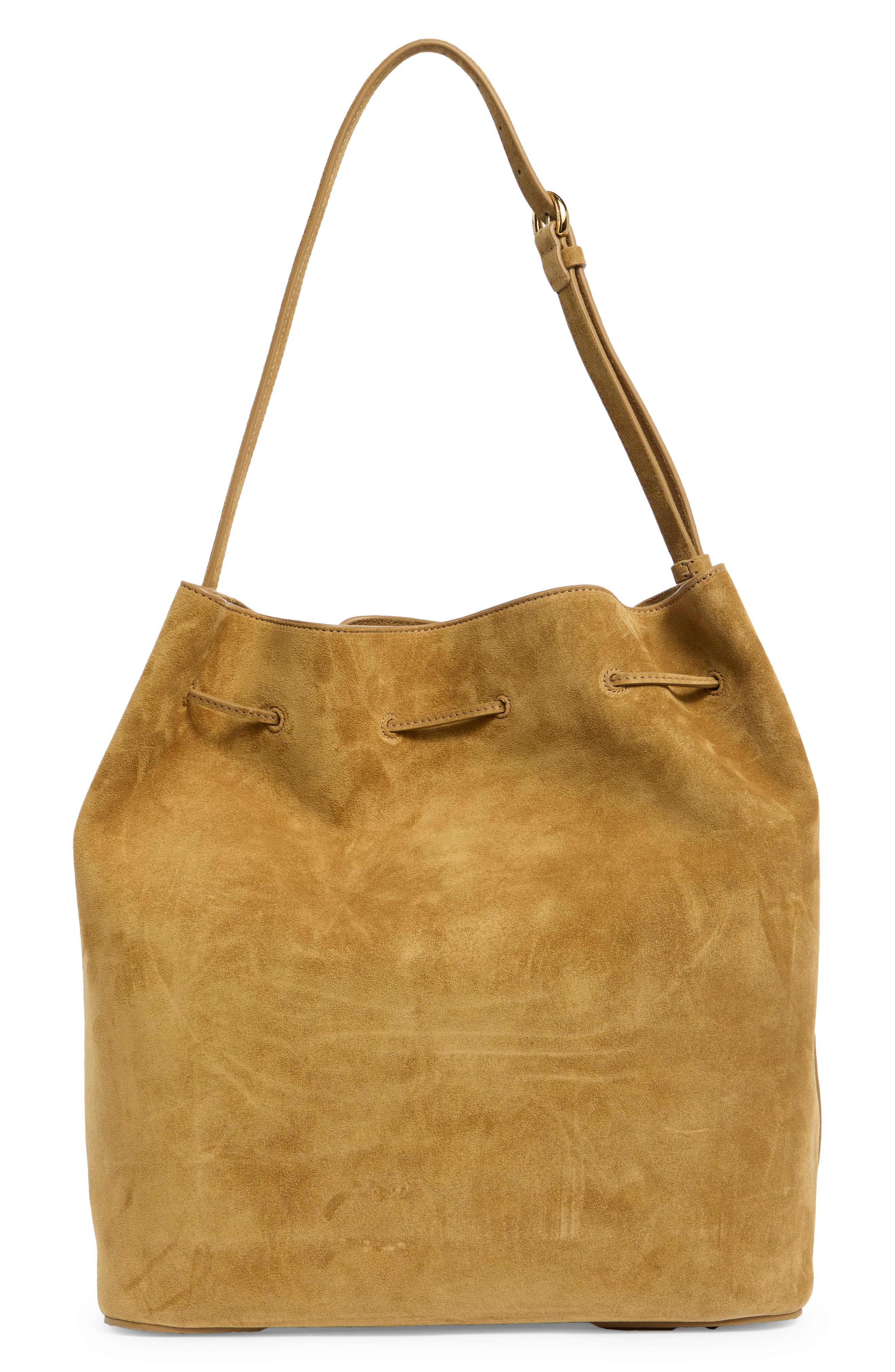 LIFFNER Charm Suede Bucket Bag, Alternate, color, Sand