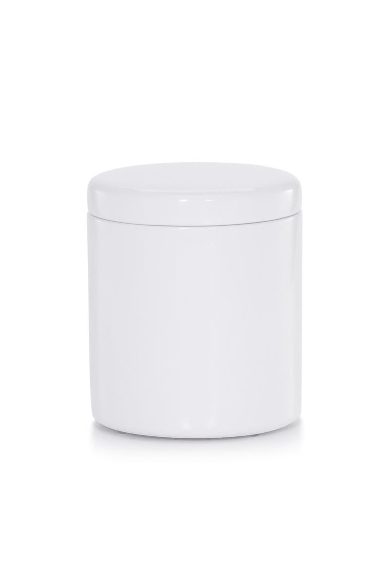 Domus White Gloss Canister, Main, color, WHITE