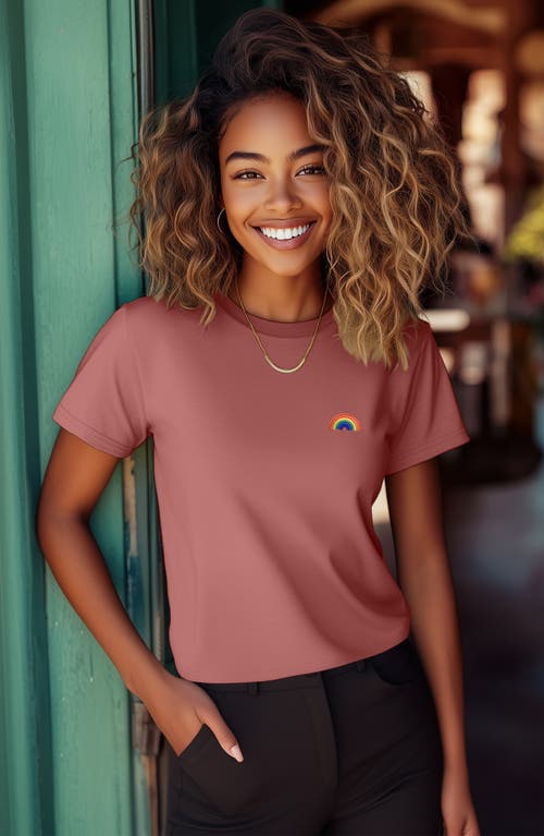 Dalix Womens Rainbow Jersey Relaxed Tee