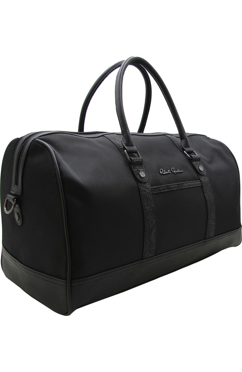 Robert Graham Gene Canvas Duffle Bag, Alternate, color, Black