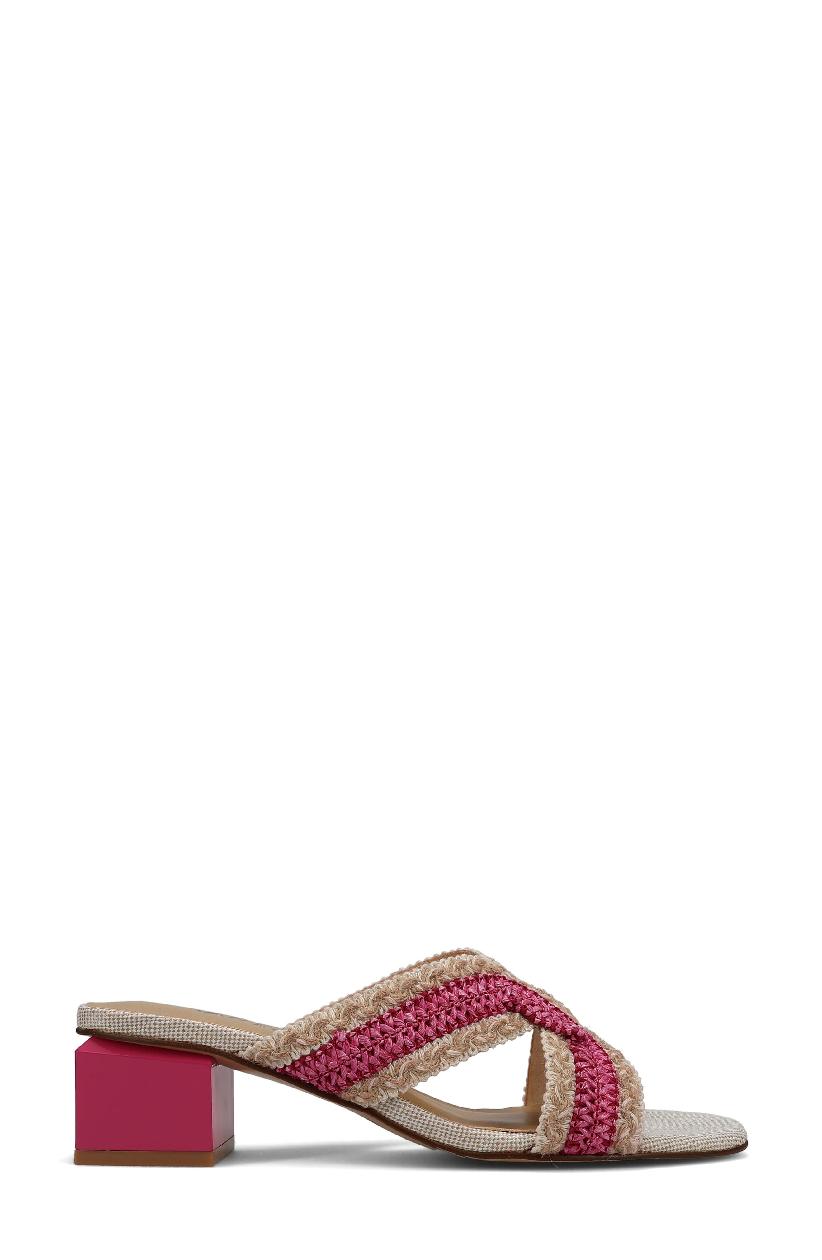 Cyndia Block Heel Sandal, Alternate, color, FUCHSIA