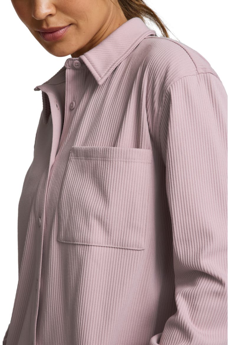 Breathe Easy Corduroy Button-Up Shirt, Alternate, color, PALE PINK