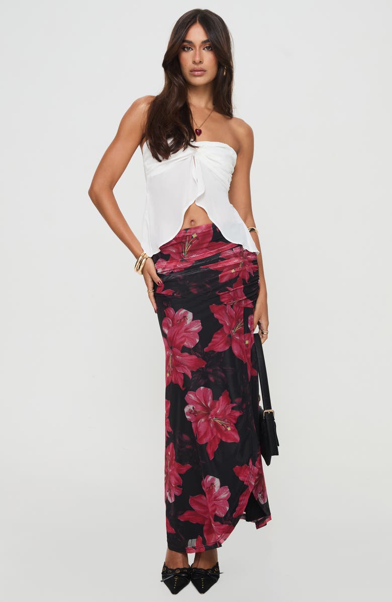 Princess Polly Coleson Twist Split Front Strapless Top, Alternate, color,