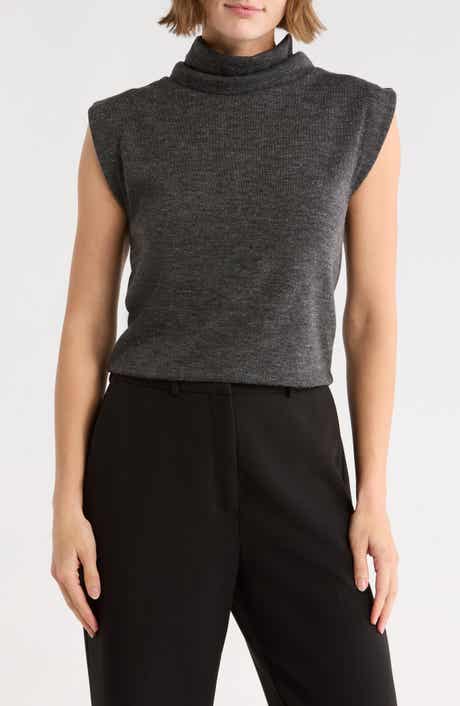 JASON WU Cap Sleeve Turtleneck Sweater