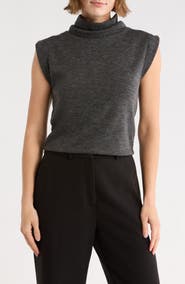 JASON WU Cap Sleeve Turtleneck Sweater