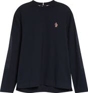 Moncler Long Sleeve Mixed Media T-Shirt