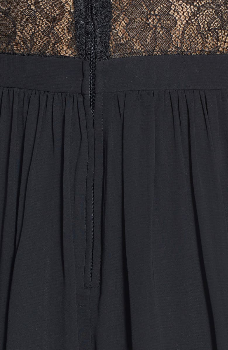 Hailey Logan Illusion Bodice Dress, Alternate, color, 