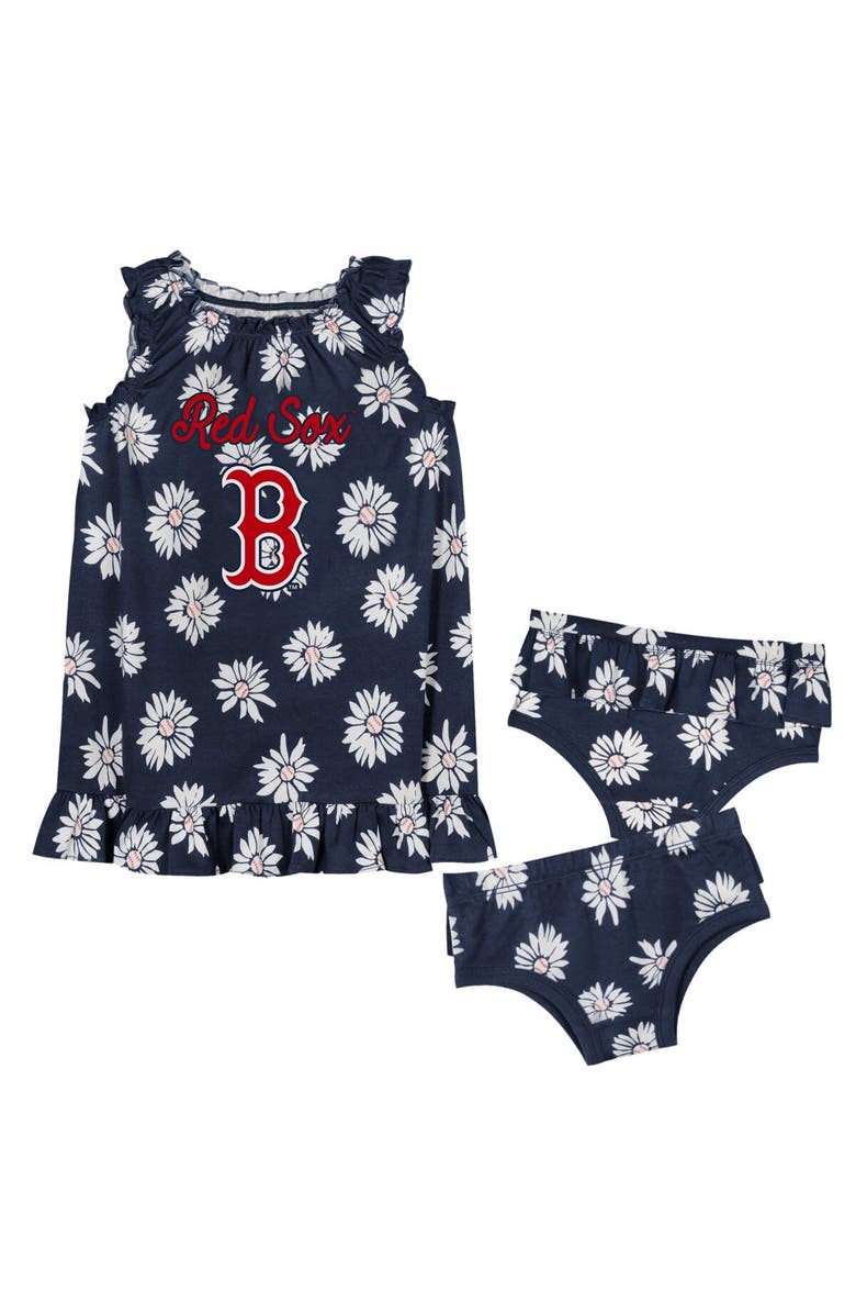 Outerstuff Infant Fanatics Branded Navy Boston Red Sox Hop Skip Diaper Cover Set, Main, color, 