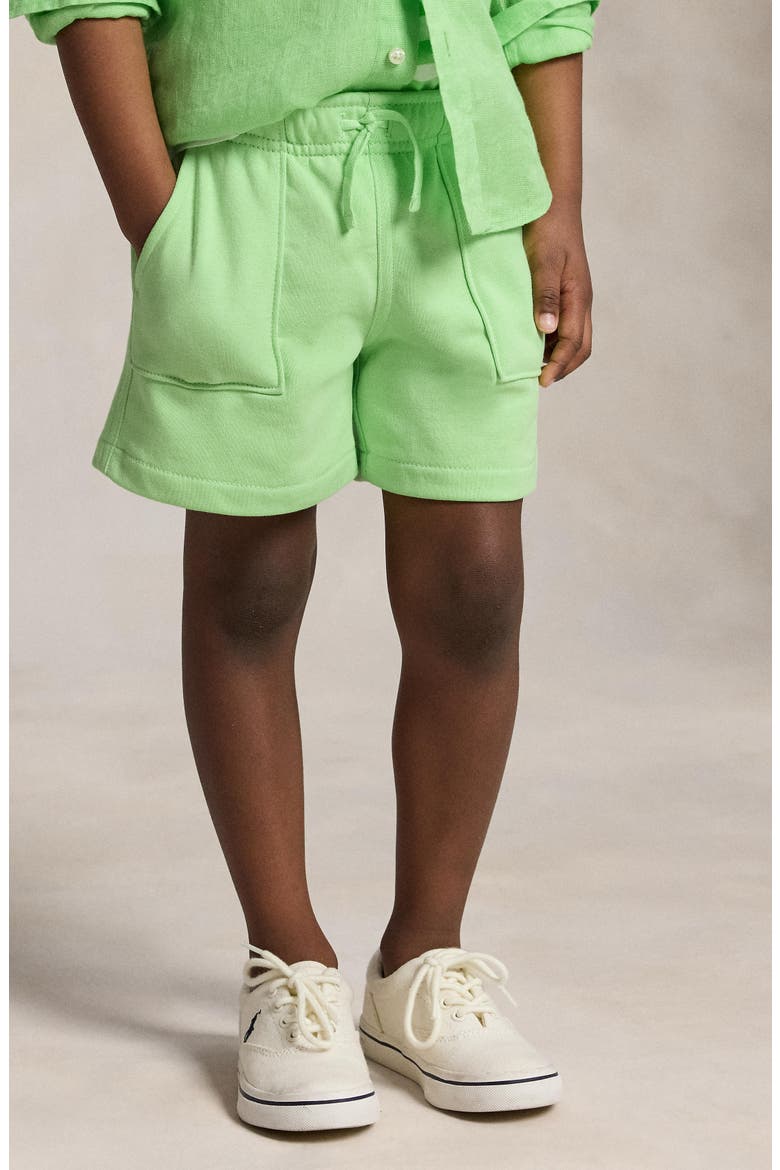 Kids' Easy French Terry Drawstring Shorts, Alternate, color, KEY LIME
