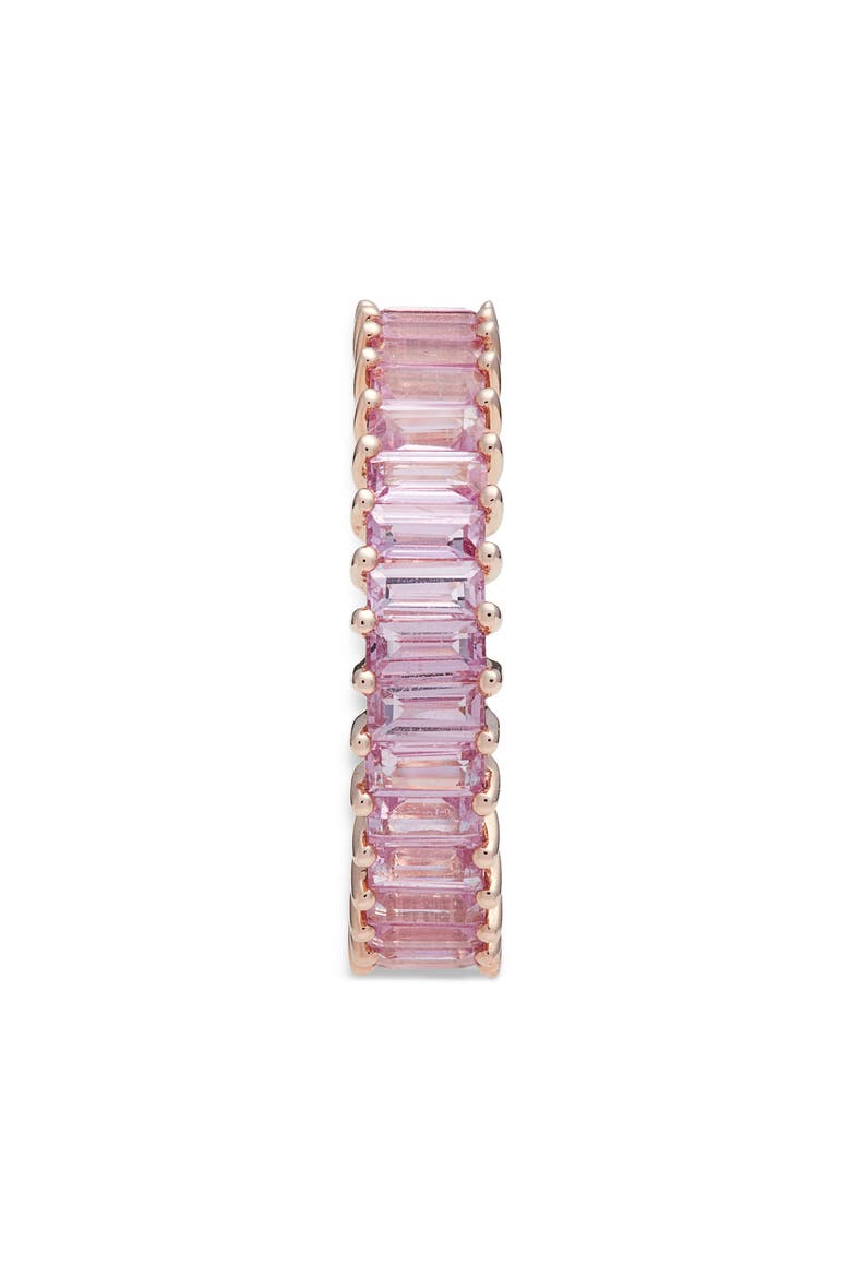 Kristyn Kylie Pink Sapphire Eternity Ring, Alternate, color, ROSE GOLD