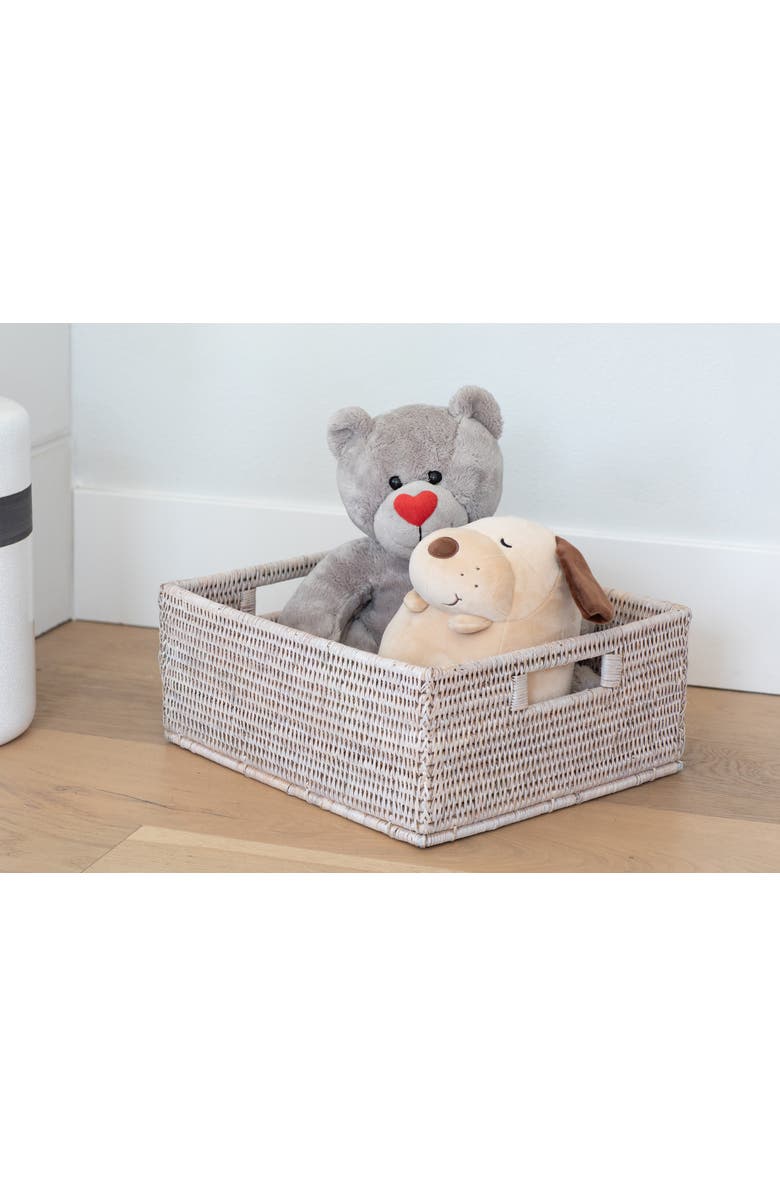 Artifacts Trading Company<sup>™</sup> Artifacts Rattan Rectangular Storage Basket, Alternate, color, White Wash