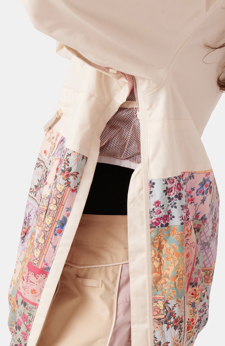 Roxy Downtown Patchwork Floral Waterproof Anorak, Alternate, color, Wahine