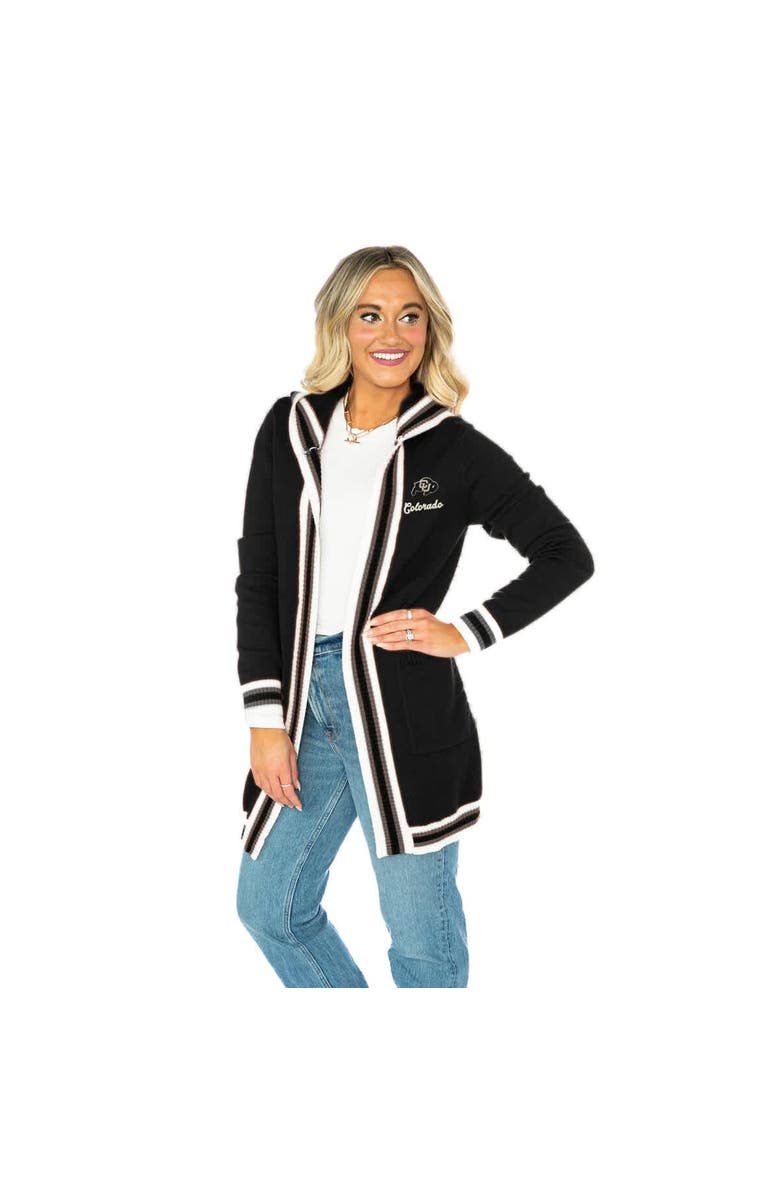 GAMEDAY COUTURE Women's Gameday Couture Black Colorado Buffaloes Tri-Blend Rounded Stripe Cardigan, Main, color, Black