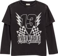 PacSun Kids' Born Free Long Sleeve Layered Graphic T-Shirt