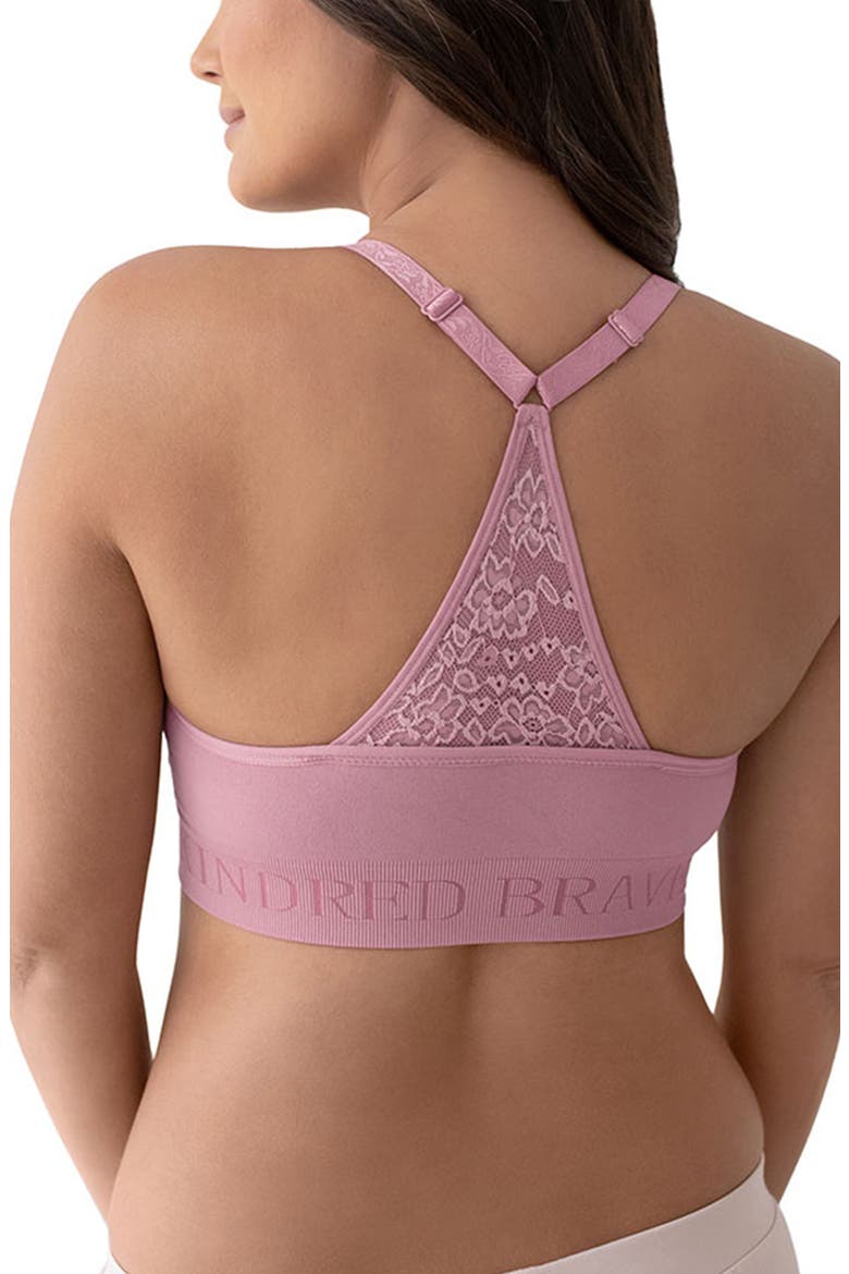 Simply Sublime Lace Racerback Nursing Bralette, Alternate, color, ROSE