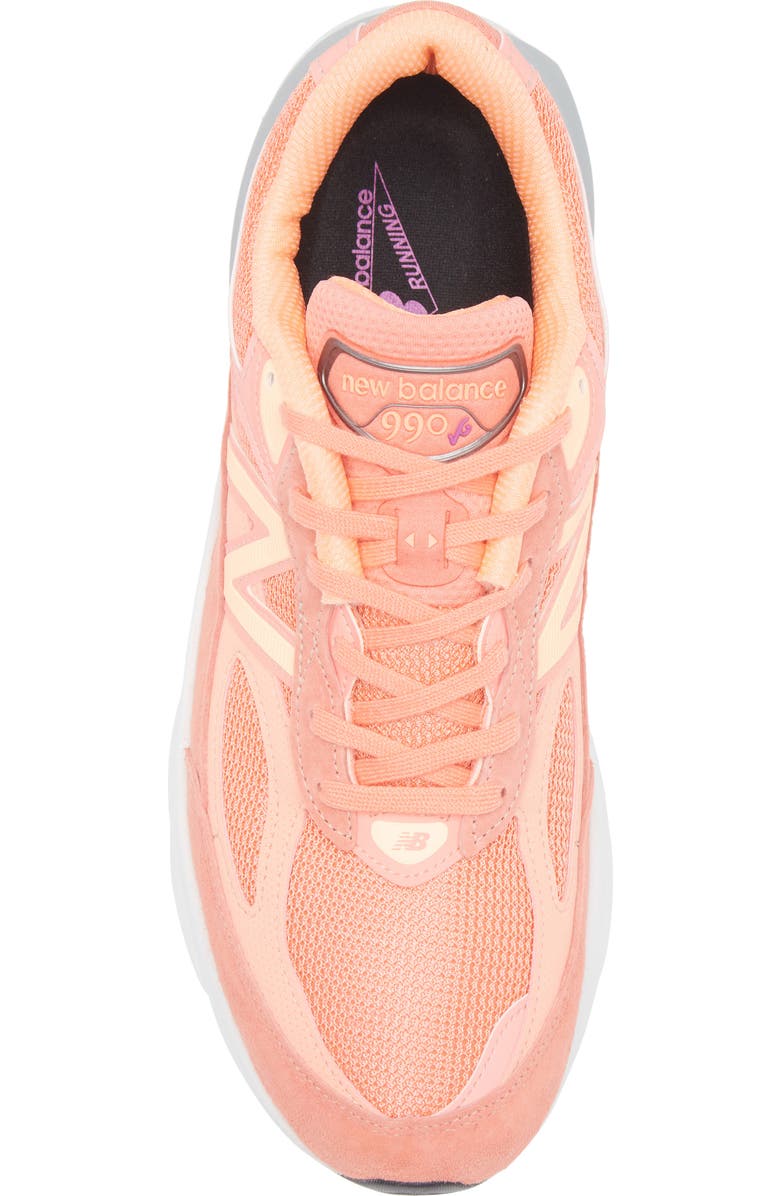 New Balance Gender Inclusive Made in USA 990v6 Sneaker, Alternate, color, Sunrise/ Purple